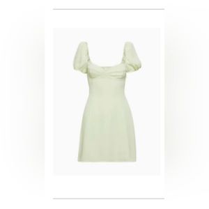 EUC Aritzia Wilfred new novella shortsleeve dress-Rainwash Green